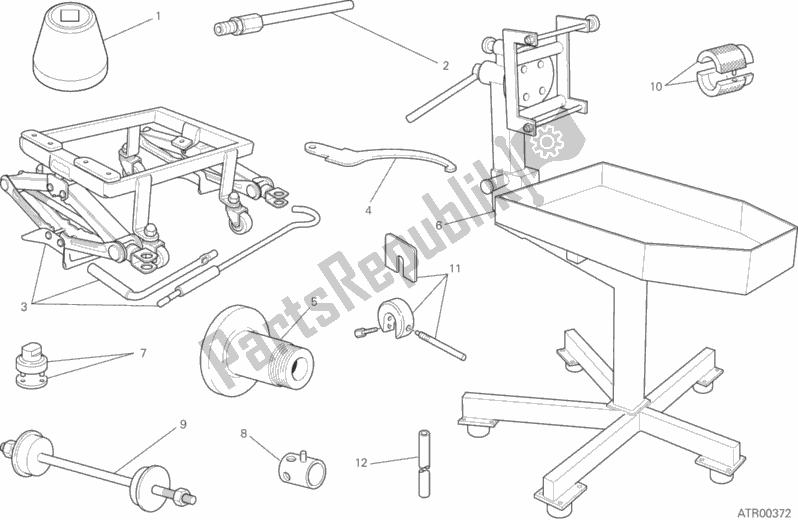 Tutte le parti per il Strumenti Di Servizio Per Officina (telaio) del Ducati Hypermotard 950 Thailand 2020